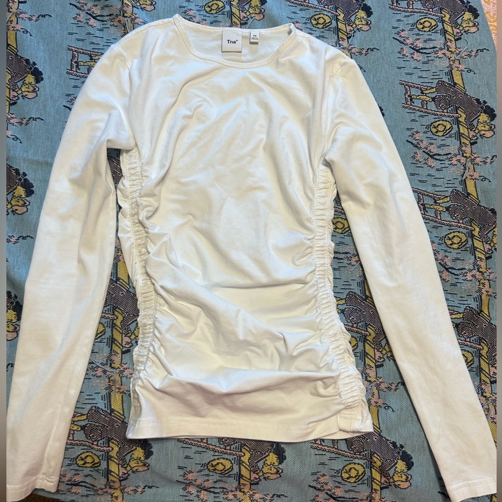 NEW TNA ARITZIA WHITE LONG SLEEVE